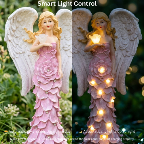 Solar angel garden ornament - angel,