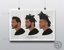 THE WEEKND - Hair Evolution Minimalist Poster Silhouette  Minimal Wall Abel XO