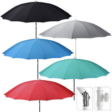 2.4m Round Outdoor Tilt Patio Garden Sun Shade Parasol Umbrella Canopy UPF 50+