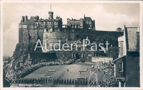 Edinburgh castle 1930 rppc - edinburgh,