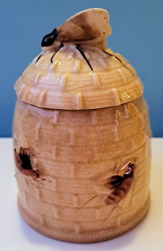 Vintage ceramic honey pot - ceramic,