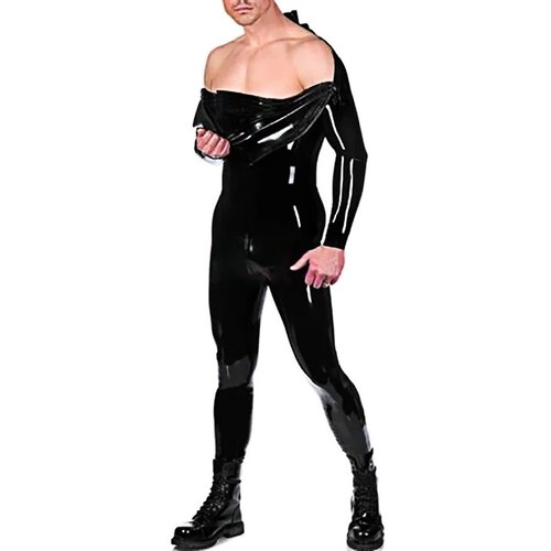 Men latex catsuit - men's,