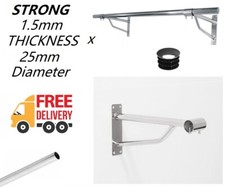 Wall Mounted 25mm Clothes Rail