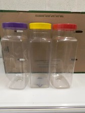 3  PLASTIC SWEET JAR - CAN USE FOR SWEETS, COOKIES, DRY BEANS & PULSES