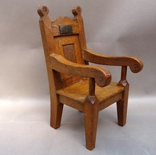 Miniature Eisteddfod Chair ~ BRYNGWENITH 1959 ~ Bardic Welsh Folk Art  LLANDYSUL