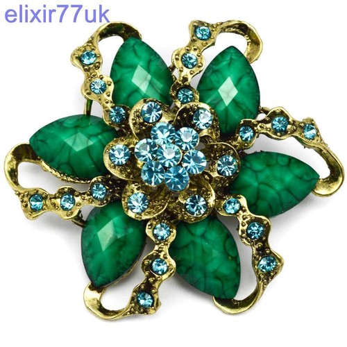 Large gold flower vintage - 2.8",