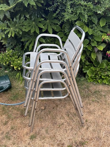 Aluminium bistro chairs set - chairs,
