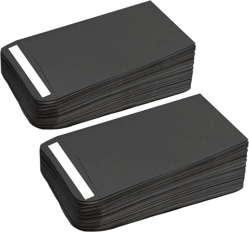 100pcs small black - small, envelopes
