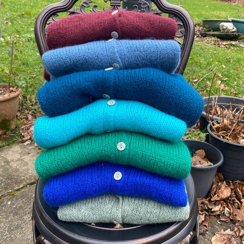 Cardigan soft wool mohair - wool,