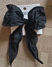 ZARA LARGE BLACK HAIR BOW WITH