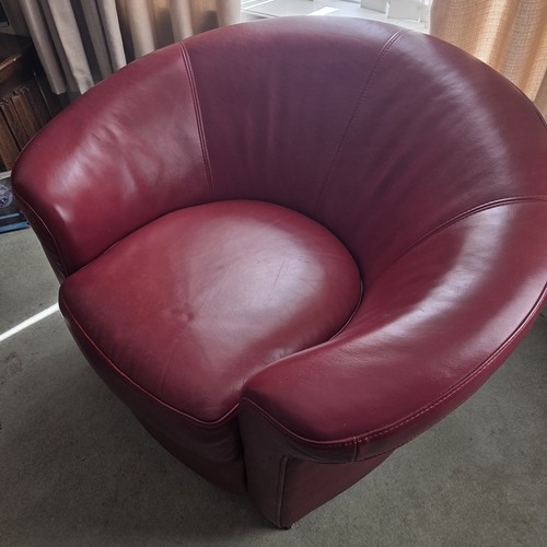 Leather burgundy red tub - burgundy,