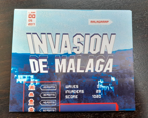 Space invader map malaga - space,