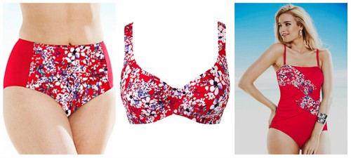 Magisculpt red floral bikini - magisculpt,