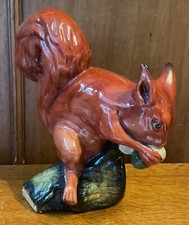 Rare J.Fryer Oldcourt Ware Hand painted Large Red Squirrel