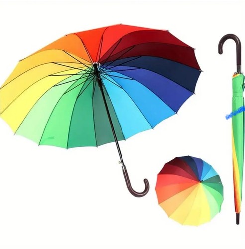 114cm large rainbow umbrella - 114cm,
