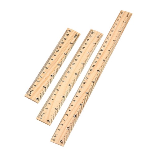 3pcs wooden rulers - wooden,