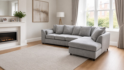 Corner light grey chenille - corner,