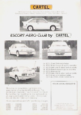 Cartel Aero Club Ford Escort Mk3 Bodykit UK Market Single Sheet Sales Brochure 