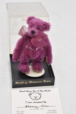 World of Miniature Bears Leslie Mohair Teddy Bear 8cm – Boxed, COA, Collectible