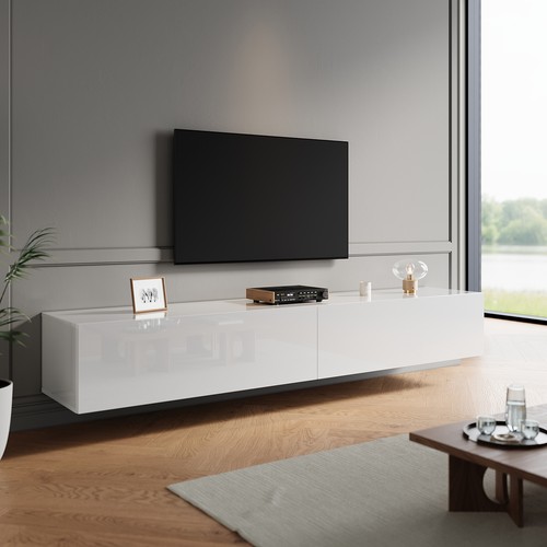 200cm high gloss floating - gloss, tv