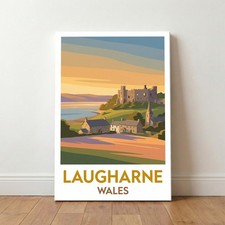 Laugharne, Wales Travel Poster