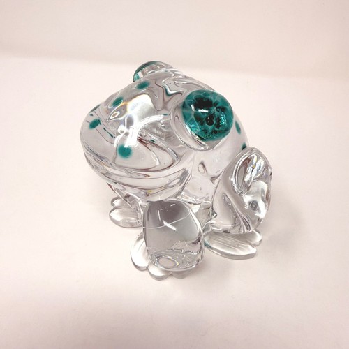 Art glass frog - frog, clear