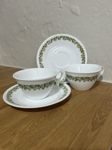 Pair vintage corelle tea - pair,