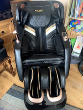 Dlux full body, electric massage chair 4D,  Black and rose gold.