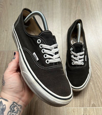 Vans Authentic Shoes UK 7 Black White Skateboarding Sneakers Plimsoles