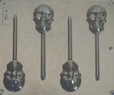 SKULL CHOCOLATE LOLLIPOP MOULD 4 CAVITY HALLOWEEN SPOOKY TRICK OR TREAT 