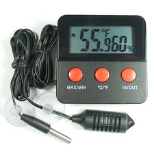 Digital Thermometer & Hygrometer Combined Gauge with remote probes Max/Min