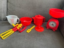 toy kitchen baking equipment bundle,childs toy scales,whisk ,pretend cooking (2)