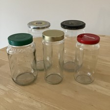 Lot of 5 Large Size Glass Jars