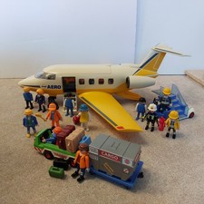 PLAYMOBIL 3185 JET PLANE With Figures and Accessories and extras