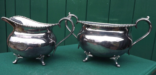 Silver plated large - milk, &