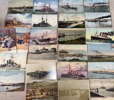 SHIPPING POSTCARDS X 24 LUSITANIA/ROCHESTER/MEDEA/MAJESTIC/VICTORIUS/ORMUZ ETC