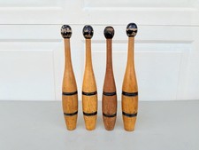 4 Vintage Antique Wooden