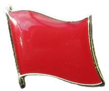 Red flag pin badge socialist - red,