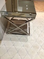 Mirrored Cross Leg Table