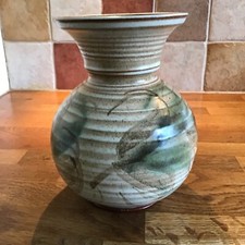 Vintage 1970’s Hand Painted Studio Pottery Vase by Skegness Pottery.VGC.