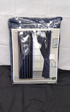 Blackout Curtains for Bedroom - Navy Eyelet Curtains Living Room 46 x 54 Inch