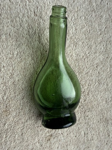 Green glass bottle unusual - green,