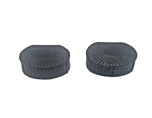 Pair vintage 1920s ribbed - of,