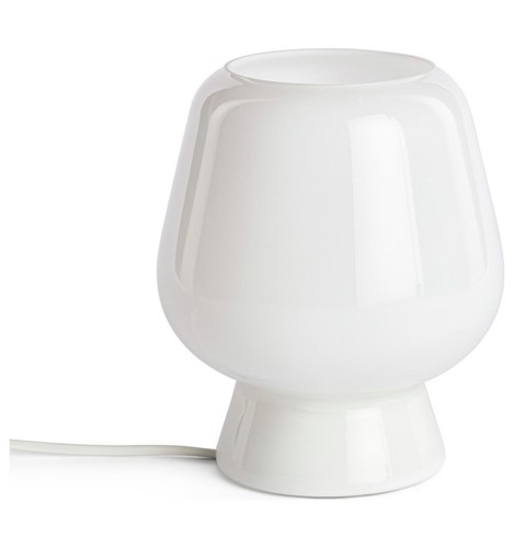 White glass table lamp - white, habitat