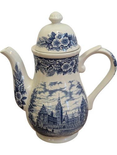 Vintage ceramic blue floral - vintage,