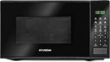 Hyundai Digital Microwave 800W 20L Stainless Steel 11 Power Levels  Black