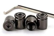 BLACK Chrome Alloy Locking Dust Valve Wheel Caps (DC7B) fits Classic (B)