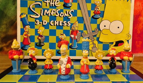 The simpsons chess set - the,