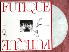 BIFFY CLYRO - FUTIQUE HAND SIGNED /AUTOGRAPH WHITE MARBLE VINYL AUTOGRAPHED