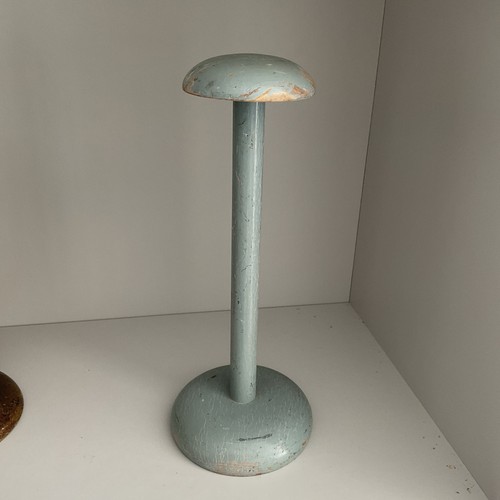 Small vintage blue wooden - vintage, hat